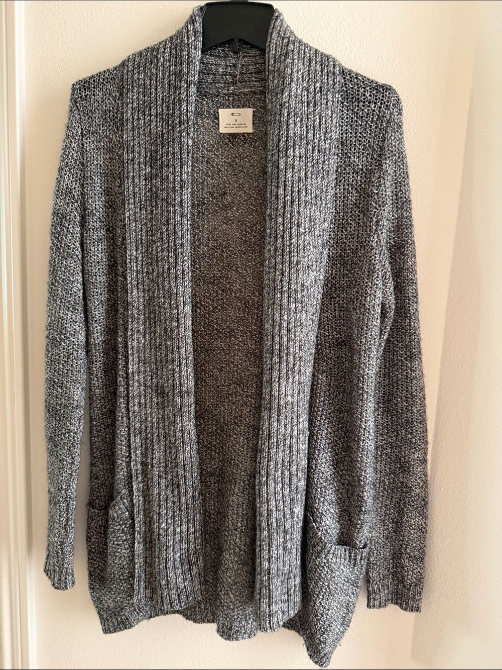 Pins and Needles Cozy Open-Front Gray Cardigan Sweater